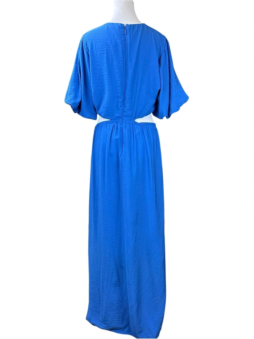 Abercrombie & Fitch Blue Cutout Waist Maxi Dress Size Large NWT